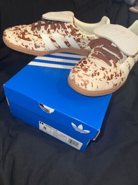 adidas Samba Cream Sneakers with Brown Speckle